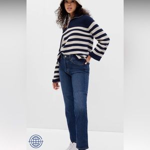 High Rise Cheeky Straight Jeans With Washwell - 29L